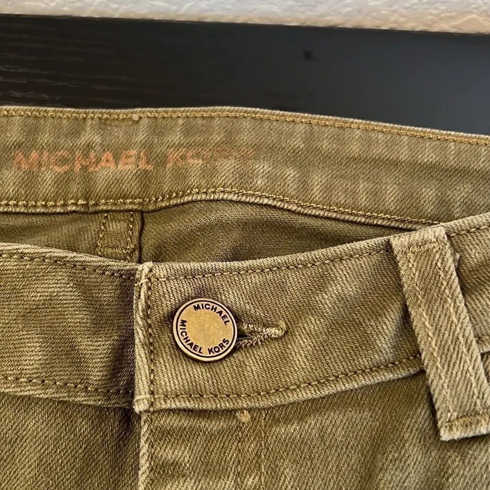 Michael Kors Skinny Jeans ~ Camo Green ~ Size 8